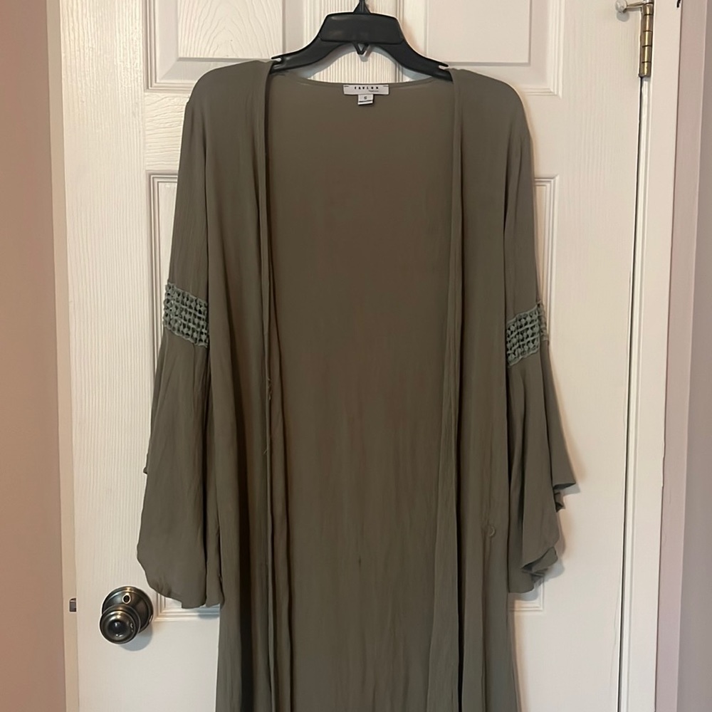 Green cardigan
